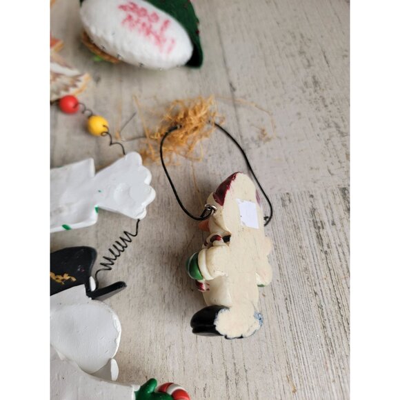 Let it snow Snowman bird variety ornament Xmas set - Picture 10 of 11